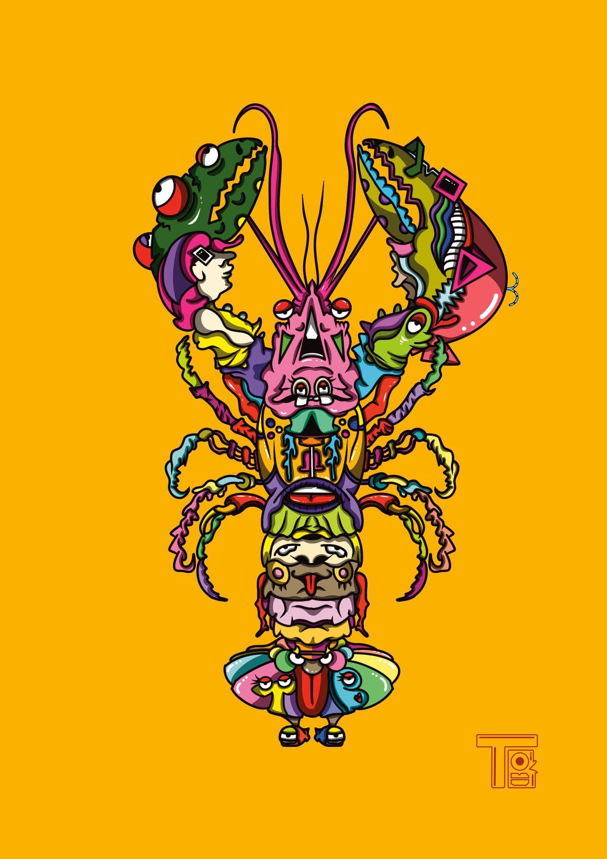 Mini Canvas — Lobster