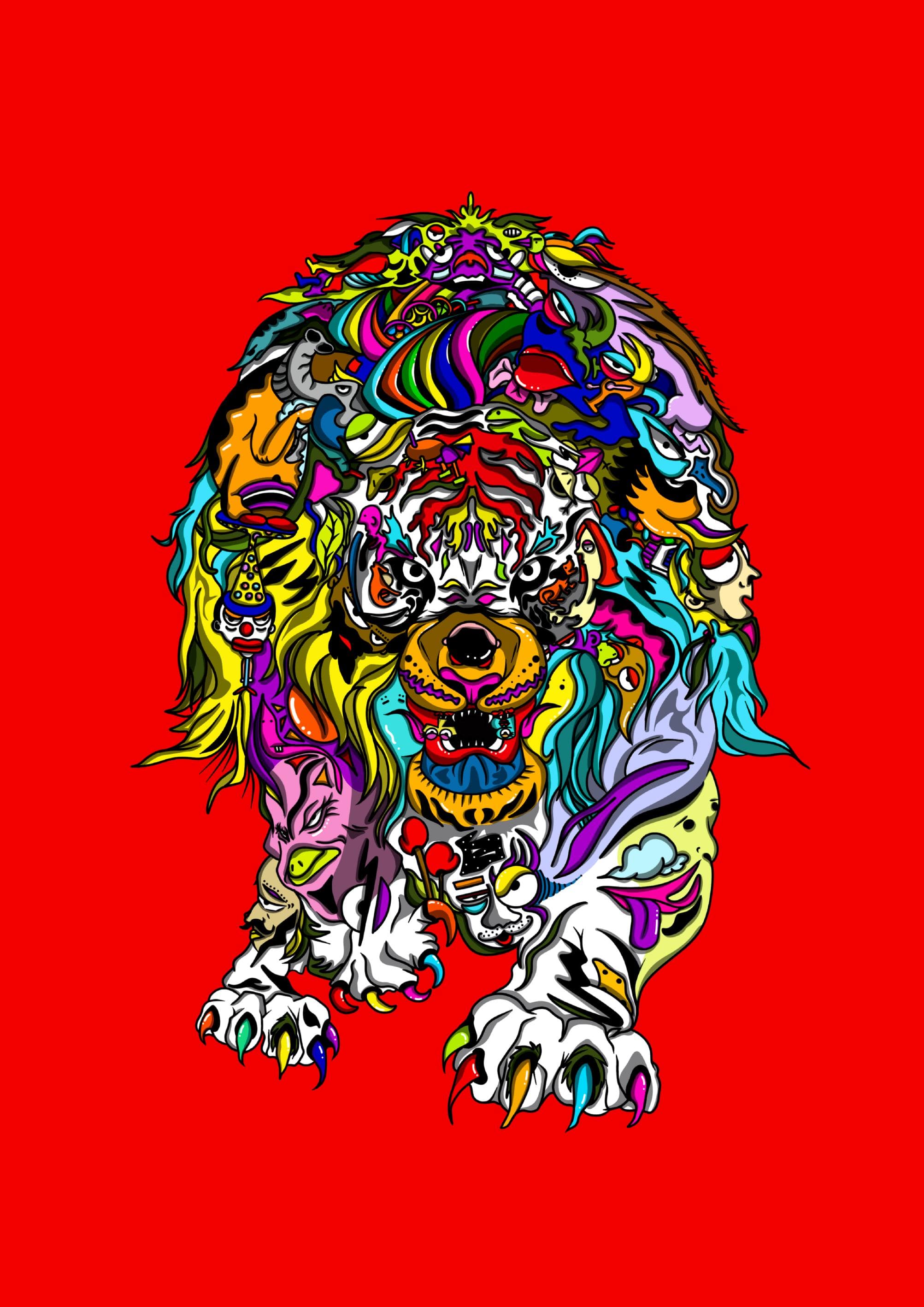 Mini Canvas — RGB Lion