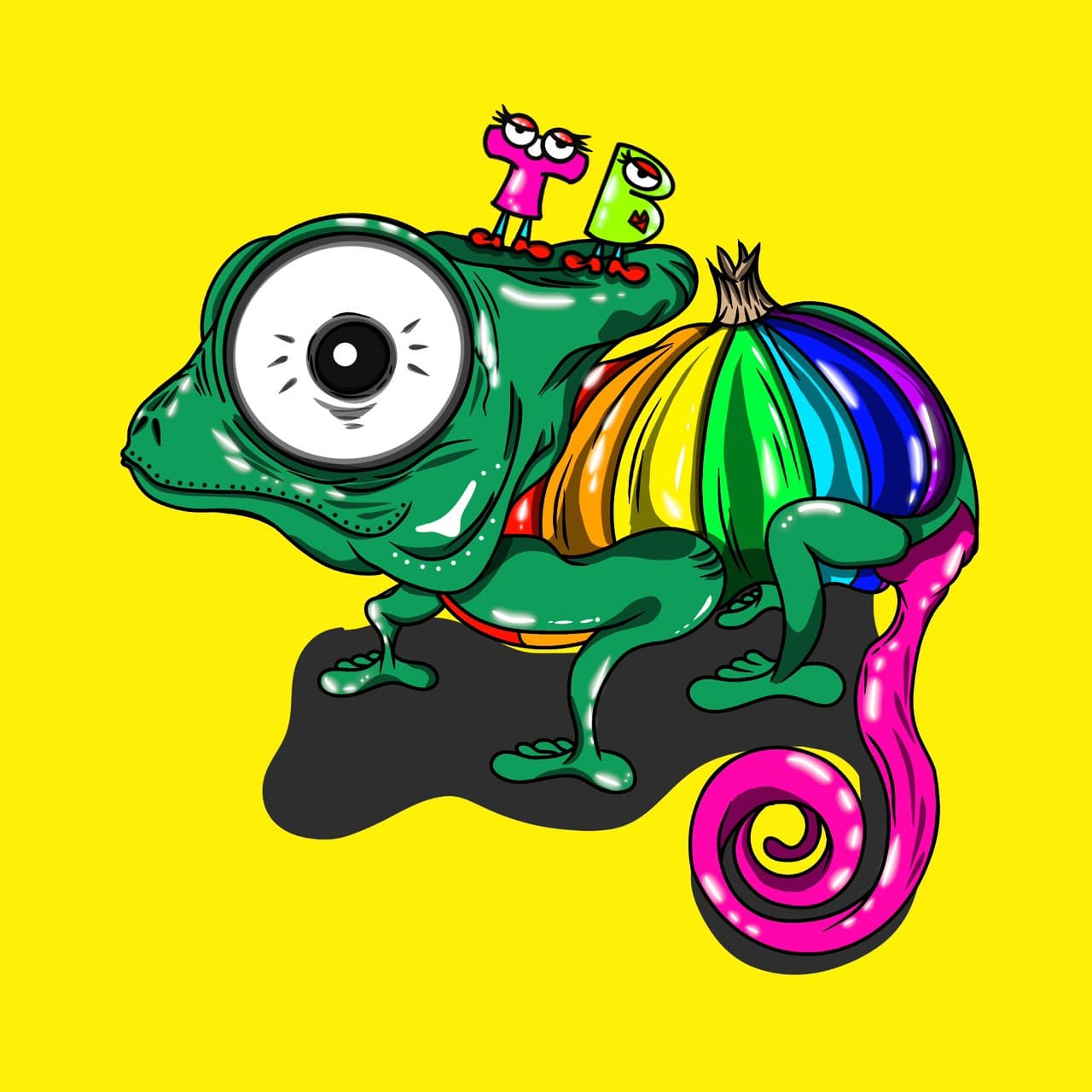 Mini Canvas — Chameleon
