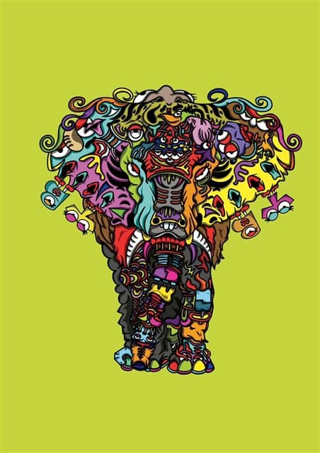Mini Canvas — Elephant